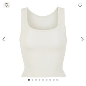 SKIMS COTTON RIB TANK BONE OFF WHITE